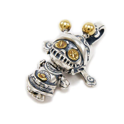 COLGANTE VUDÚ EMPERADOR LATÓN 925 PLATA ESTERLINA MOTOCICLISTA GÓTICO ENCANTO yin-008 Foto 1 de 4