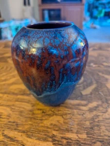 Hand Made Pottery Vase Drip Glaze - Picture 1 of 9