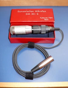 Dynamisches Mikrofon DM 30-2 Funkberater PGH Berlin in original Schatulle - Bild 1 von 6