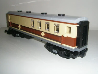 Lego Train - MOC Dining Coach - Tan/Brown - New - Emerald steam 10194 21344 — 第 1/4 张图片