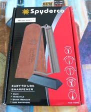 Couteaux Spyderco 308CBN couteau à pied tissé et aiguiseur à outils avec poche en daim
