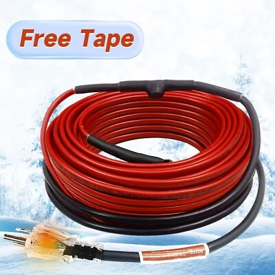 MAXKOSKO Constant Wattage Heat Tape with Thermostat for Metal And Plastic Pipes