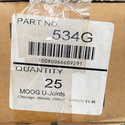NOVO ESTOJO 25-MOOG 534G U-JOINTS Direção e Superposição FEITO NOS EUA FRETE GRÁTIS - Imagem 1 de 4