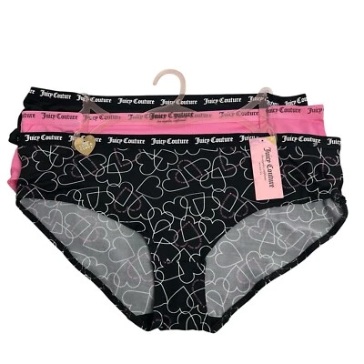 Calcinha feminina JUICY COUTURE tamanho 2X kg/3 hipsters várias cores fofa e curvilínea - Imagem 1 de 4