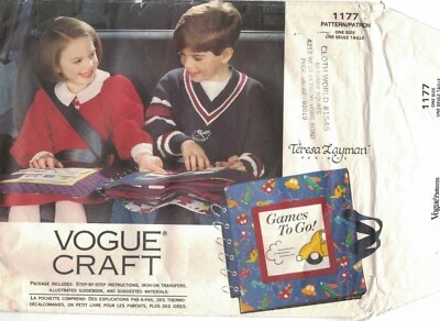 1177 Vogue Craft Pattern  Games to Go by Teresa Layman Uncut - Image 1 of 4