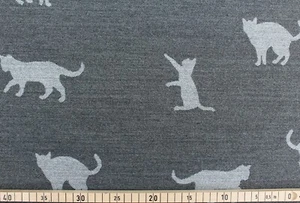 Tessuto decorativo, Doubleface, Jacquard, B&B Fabrics, Albert, gatti, grigio, 140 cm - Foto 1 di 6