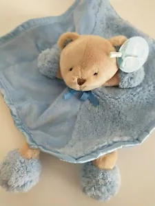 Carter's blau Plüschbär Lovey Rassel Baby Sicherheitsdecke 12 Zoll Neu - Bild 1 von 6