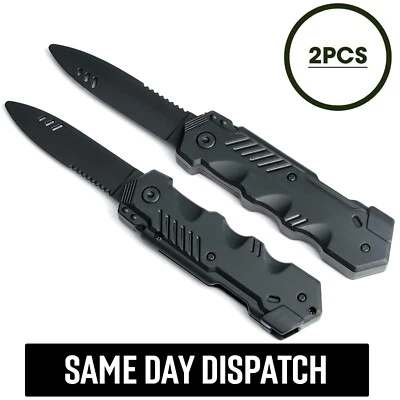 Trick Costume Knife Fake Prank Retractable Dagger Plastic Prop Dress Up Blade UK - Image 1 of 4