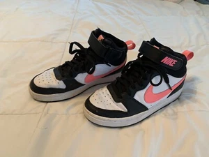 Nike Court Borough Mid 2 Athletic Shoes Youth Size 5.5 Y (CD7782-005) White Pink - Picture 1 of 8