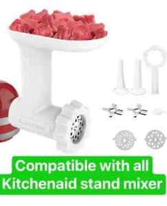Food Grinder Attachment for PHISINIC & KitchenAid Stand Mixer, Meat Grinder