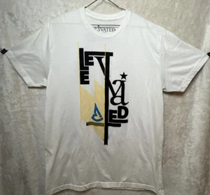 Erhöhtes Marken-T-Shirt mit V-Ausschnitt und Siebdruck Herren Large neu ohne Etikett. - Bild 1 von 11