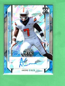 2021 Leaf Metal Draft Blue cracked ice Autograph ANDRE CISCO no.BA-AC1 #5/25 - Picture 1 of 1