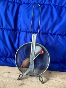 Vintage Sieve Flour Sifter sith Paddle and Wooden Egg- Pre-owned - Picture 1 of 4