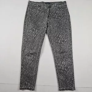 Gordon Smith Pants Womens Size 36 Grey Animal Print Zip High Rise Skinny #753 - Picture 1 of 14