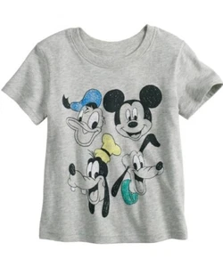 Disney Mickey Mouse Short Sleeve Gray Toddler Shirt Size 24 months NEW - Picture 1 of 1