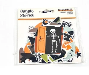 Spooky Nights Bits & Pieces Simple Stories Ephemera 52 pieces 2021 - Picture 1 of 2