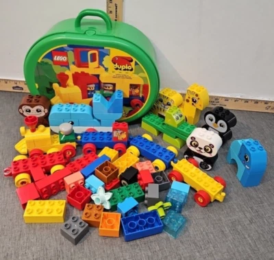 LEGO Duplo Train Pieces Animals Replacement Blocks Parts & Storage container - Image 1 of 4