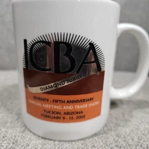 ICBA Bankers 75th Anniversary 2002 Tucson Arizona Trade Show Coffee Tea Cup Mug - Picture 1 of 6