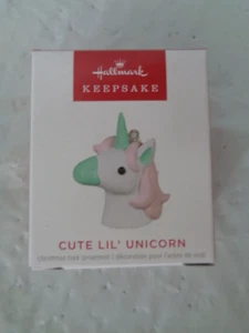 2021 Hallmark Keepsake - MINI - Cute Lil' Unicorn Ornament - Picture 1 of 1