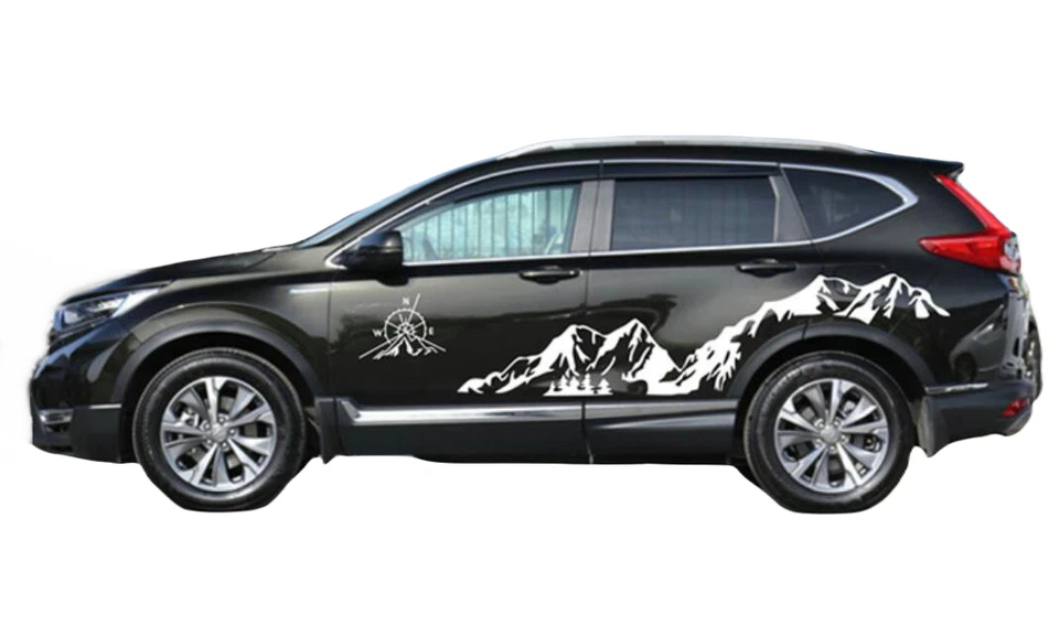 Graphics Vinyl Mountain Car Sticker For HONDA CR-V Side Door Decal Stripes Vinyl - Imagem 1 de 4