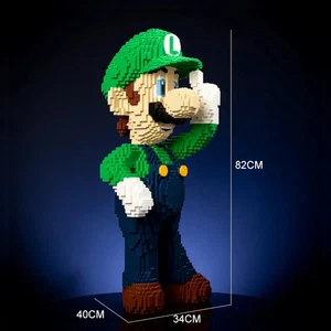 MOC Super Mario Luigi Life-Size Building Blocks Set 4892pcs birthday Xmas gift - Picture 1 of 7