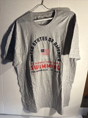 Camiseta grande Fanatics Team USA para hombre 2024 pruebas de natación olímpicas de Estados Unidos gris nueva Foto 1 de 4
