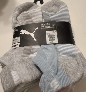 Calcetines para mujer PUMA corte bajo soporte de arco súper suaves 6 pares calcetines 9-11 nuevos - Imagen 1 de 10