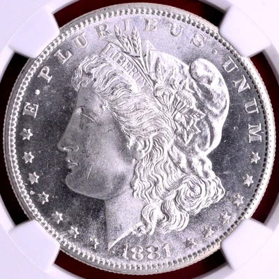 NGC MS-66+ CAC! Dólar Morgan 1881-S Foto 1 de 3