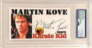 Martin Love The Karate Kid Cobra Kai Signed Auto 3x5 Index Card PSA DNA Slabbed - Picture 1 of 1