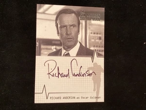 SIX MILLION DOLLAR MAN RICHARD ANDERSON AUTOGRAPHED CARD - Picture 1 of 2