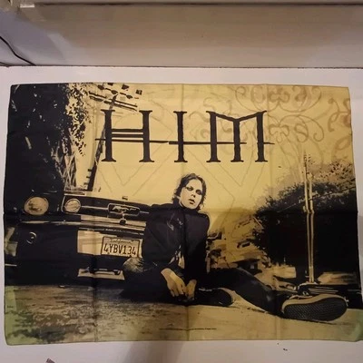 Vintage  HIM  Unused  2006  TEXTILE POSTER FLAG  Ville Valo - Image 1 of 4