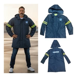 Parka vintage anni 80 Evin Canada Eastern Airlines con cappuccio trapuntato medio - Foto 1 di 16