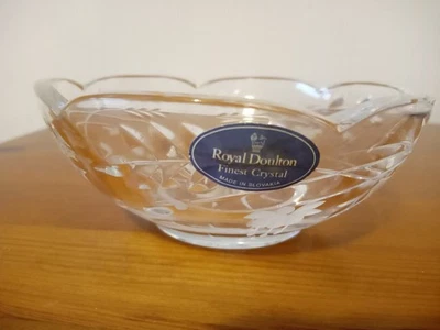 NEW. Royal Doulton Crystal Floral Trinket Dish Bowl CHARITY SALE - Image 1 of 4