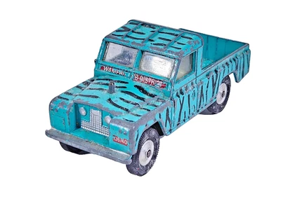 Modèle vintage Corgi Toys 438 Daktari Land Rover 109 WB rayures zébrées sans boîte - Photo 1/4