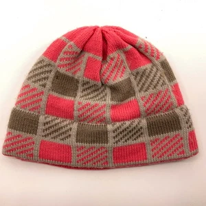 Vermont Originals Pink Green Grid Wool Winter Cap - Picture 1 of 8