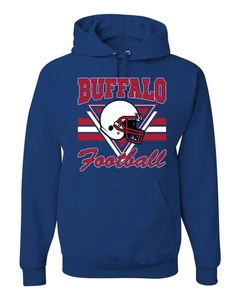 Buffalo Football Helmet Unisex Hoodie Sweatshirt - Picture 1 of 3