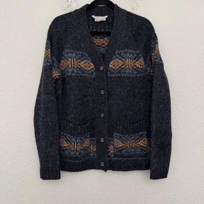 Royal Robbins Sweater Womens Large Wool Blend Cardigan Standard Fit Boho Aztec - Image 1 of 4