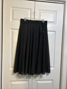 Halara Midi Skort Size L Large Mesh High Waisted Drawstring Black - Picture 1 of 9