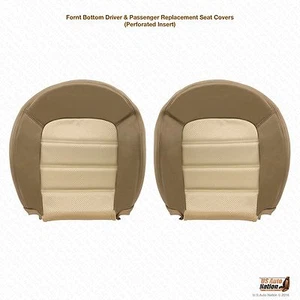 2004 Ford Explorer Eddie Bauer Driver & Passenger Bottom Leather Seat Cover Tan - Bild 1 von 9