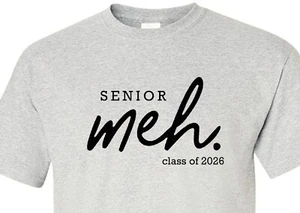 Klasse 2026, Senior 2026 T-Shirt, Meh Ash Grey, Abschlussgeschenk, Erwachsene - Bild 1 von 2