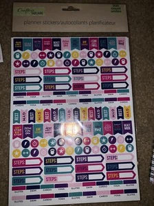 300 Counts Planner Calendar Stickers Exercise Workout Yoga Cardio Swim Rest - Picture 1 of 3