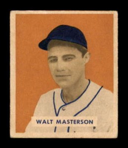 1949 Bowman #157 Walt Masterson VG/VGEX RC Rookie Senators 549603