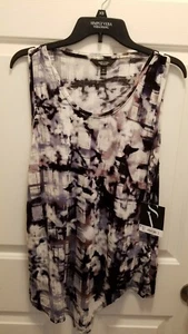 Neu mit Etikett Simply Vera Wang abstraktes asymmetrisches Damen-Tanktop, Größe XSmall, Einzelhandel $ 30 - Bild 1 von 2
