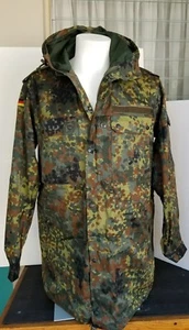 Hooded Camouflage Jacket Heavy German Military 185-195 H WINNEN 1994 47-49" Back - Picture 1 of 12