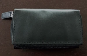M & C Imports Black Leather Tri-Fold Wallet - New and Unused In Packaging! - Picture 1 of 9