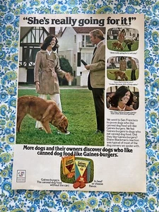 Gaines-burgers Hundefutter Vintage 1973 Print Ad Diane Blackman - Bild 1 von 7