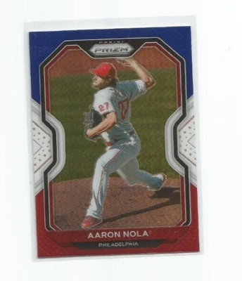 AARON NOLA (Phillies) 2021 PANINI PRIZM TIER 2 RED, WHITE & BLUE PRIZM CARD #147 - Image 1 of 2