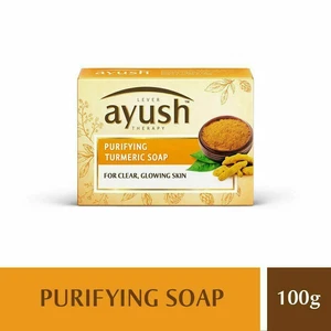 Clear,glowing skin Lever Ayush Purifying Turmeric Soap 100g