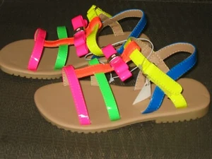 Sandalias con tiras de frijoles saltadores talla 11 nuevas sin caja zapatos niñas hklp - Imagen 1 de 3