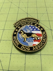 INTERNATIONAL POLICE WORK DOG ASSOCIATION U.S.FLAG K-9 POLICE PATCH - Picture 1 of 3